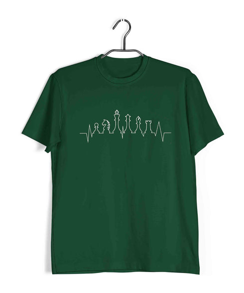 Chess Chess Is Life Waveform Sports Casual Graphic Printed T-Shirt for Men